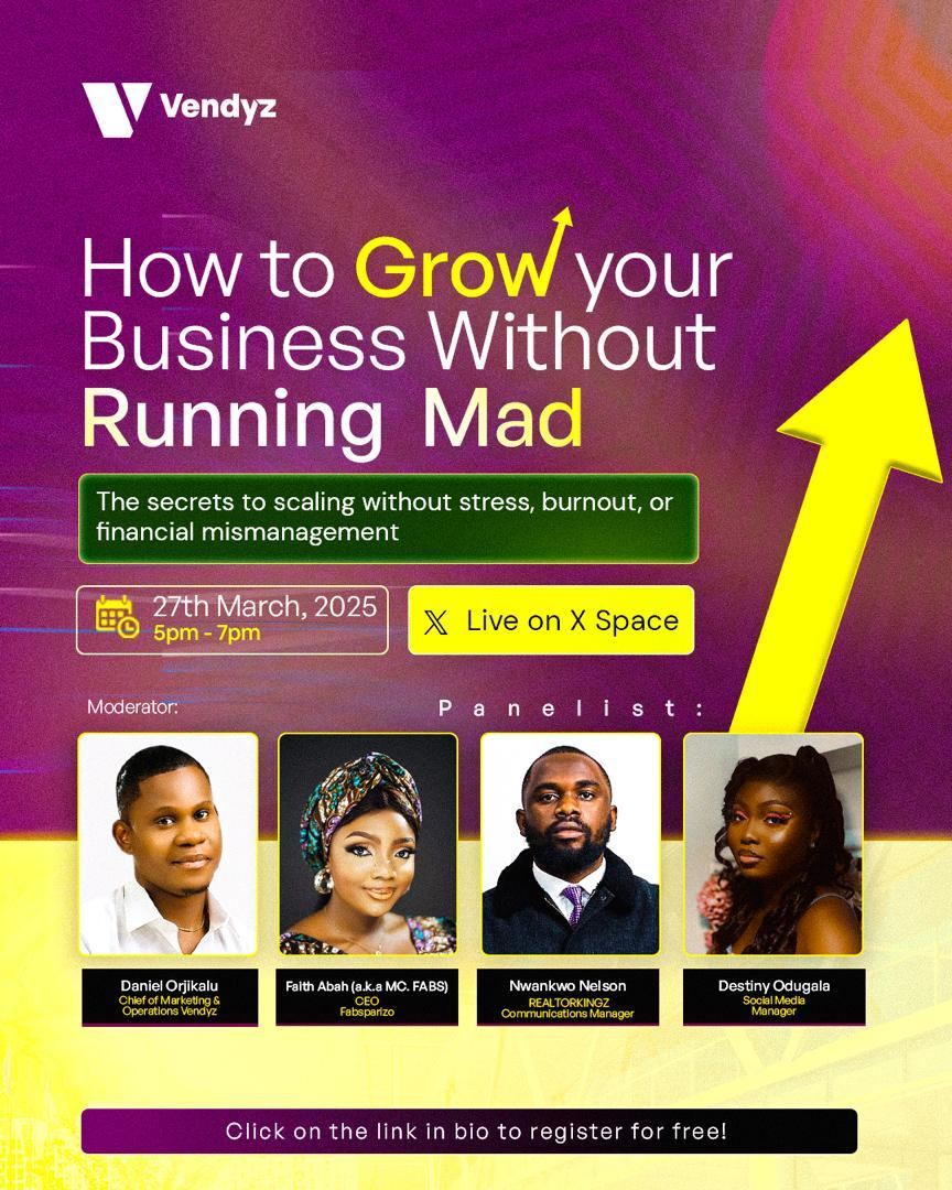 How to Grow your Business Without Running Mad - Vendyz